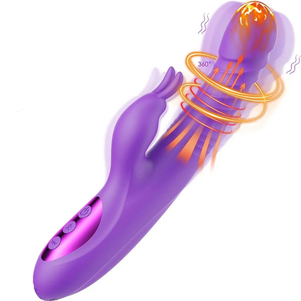 Automatic Telescopic Rotating Dildo  Clitoral Sucking G Spot Heating Vibrating Masturbator For Woman Dildos