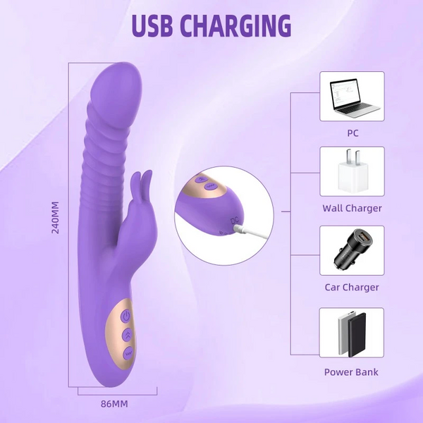 Automatic Telescopic Rotating Dildo  Clitoral Sucking G Spot Heating Vibrating Masturbator For Woman Dildos