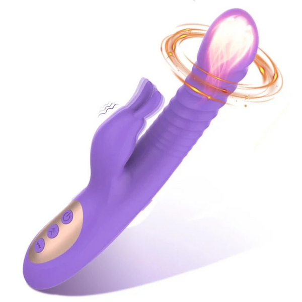 Automatic Telescopic Rotating Dildo  Clitoral Sucking G Spot Heating Vibrating Masturbator For Woman Dildos