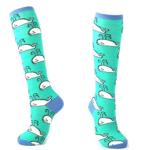 Little Whale Knee Highs Socks