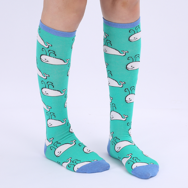 Little Whale Knee Highs Socks