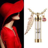 Veile Studios Cremation Necklace Eternal Hourglass Pendant Unisex Stainless Steel Souvenir Necklaces & Pendants