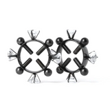 House Of Dasein  2Pcs Nipple Clamps Stainless Steel Crystal Ring Breast Clips Stimulator Erotic Sm Toys For Women 5 Colors Choose Nipple & Clitoral To