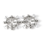 House Of Dasein  2Pcs Nipple Clamps Stainless Steel Crystal Ring Breast Clips Stimulator Erotic Sm Toys For Women 5 Colors Choose Nipple & Clitoral To