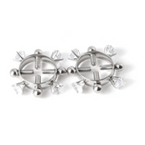 House Of Dasein  2Pcs Nipple Clamps Stainless Steel Crystal Ring Breast Clips Stimulator Erotic Sm Toys For Women 5 Colors Choose Nipple & Clitoral To