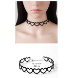 Bdsm Day Collar Black Hollow Out Or Solid Love Heart Choker Necklace