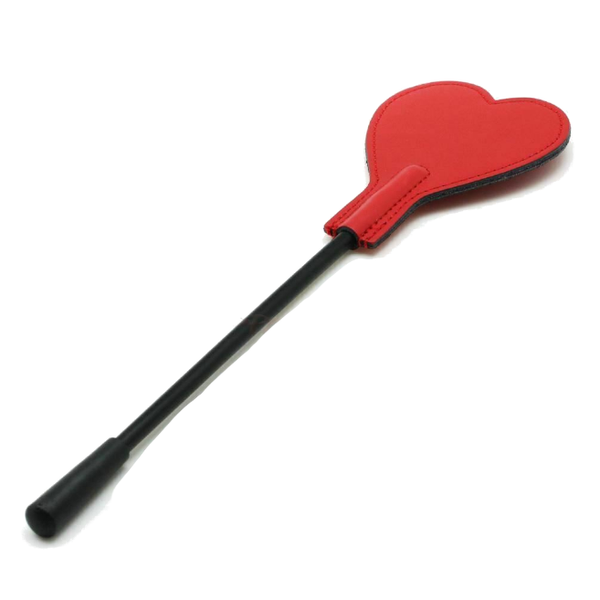 Heart Riding Crop Spanking Whip Red Impact Play Fetish Crops