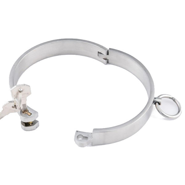 Locking Stainless Steel Slave Collar  Fetish Restraints Collars & Leashes