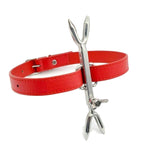 Collars & Leashes House Of Dasein Bdsm Stainless Steel Punishment Posture Collar Leather Fork Bondage Restraints
