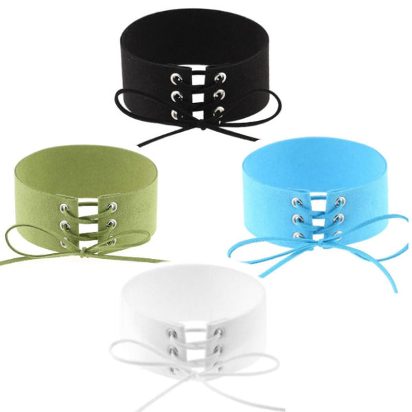 Lace Up Collar  Submissive Choker Necklace  Restraints Collars & Leashes