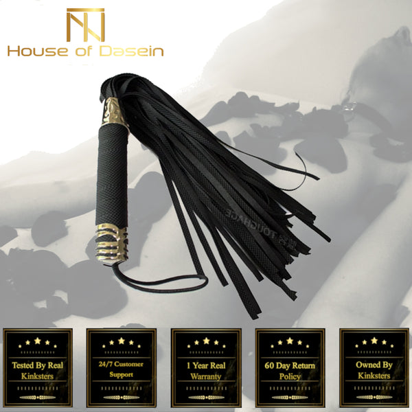 Black Rubber Flogger Ass Spanking Sex Whip Impact Toy Floggers