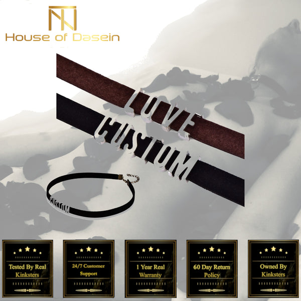 Velvet Choker Custom Word Day Collar  Fetish Necklace Collars & Leashes