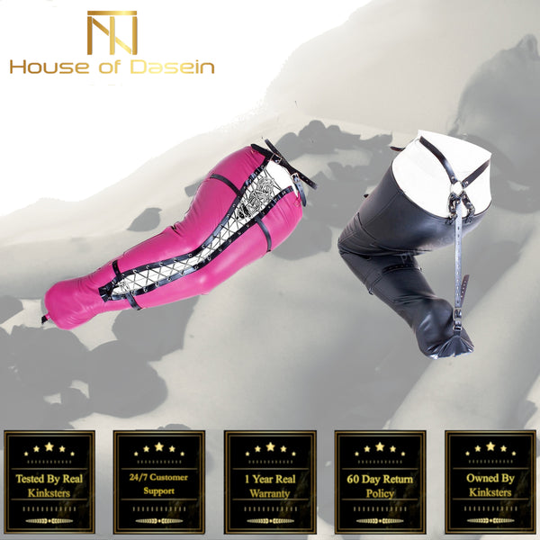 Pink Pu Leather Leg Binder Mermaid Body Sack  Restraints Straitjackets &  Suits