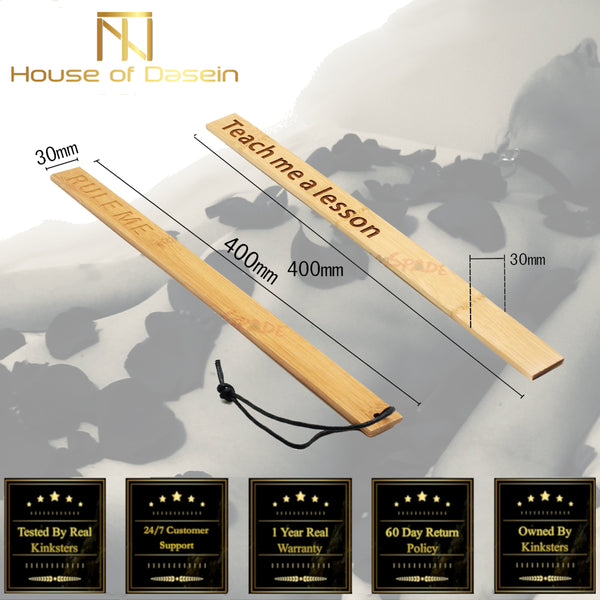 Spanking Ruler 40Cm Long Bamboo Paddle Impact Play Toy Paddles