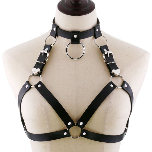 Belted Choker Harness Women Body Fetish Clothing  Clothing