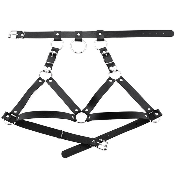 Belted Choker Harness Women Body Fetish Clothing  Clothing