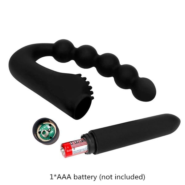 Black Anal Beads 10 Speed Clitoral  Prostate Massager Butt Plug  Prostate Stimulators