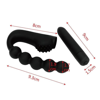 Black Anal Beads 10 Speed Clitoral  Prostate Massager Butt Plug  Prostate Stimulators