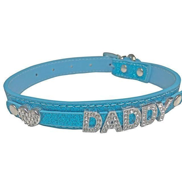 Black Daddy Rhinestone Collar Ddlg  Accessories Collars & Leashes