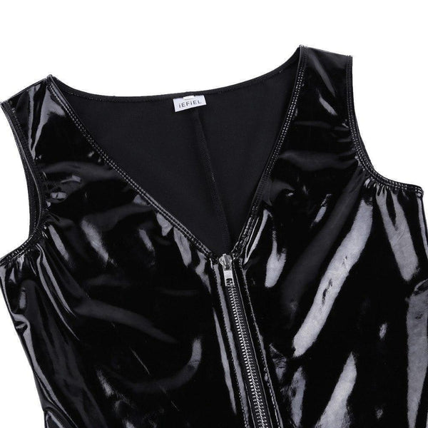 Black Latex Bodysuit Women Harness Fetish Clothing Bodies & Catsuits