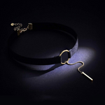 Collars & Leashes House Of Dasein Black Brown Velvet Choker Boho Dainty Rope Bar Pedant Circle Necklaces For Women