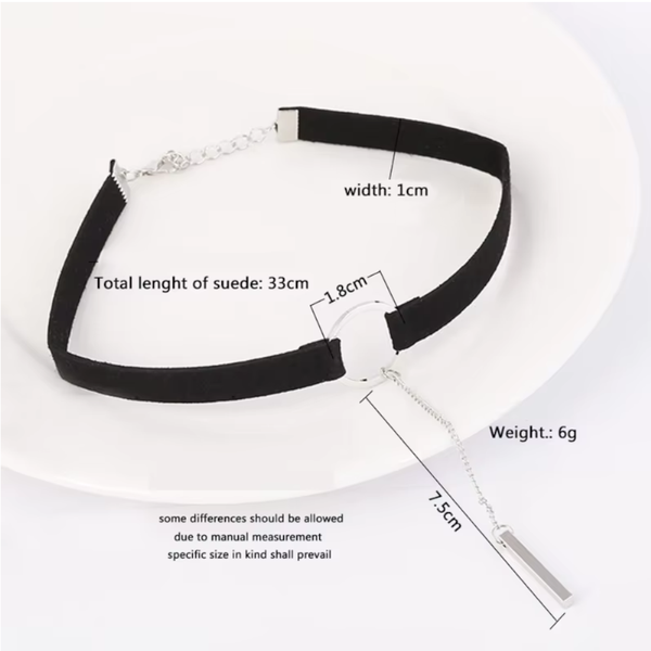 Black Brown Velvet Choker Boho Dainty Rope Bar Pedant Circle Necklaces For Women Collars & Leashes