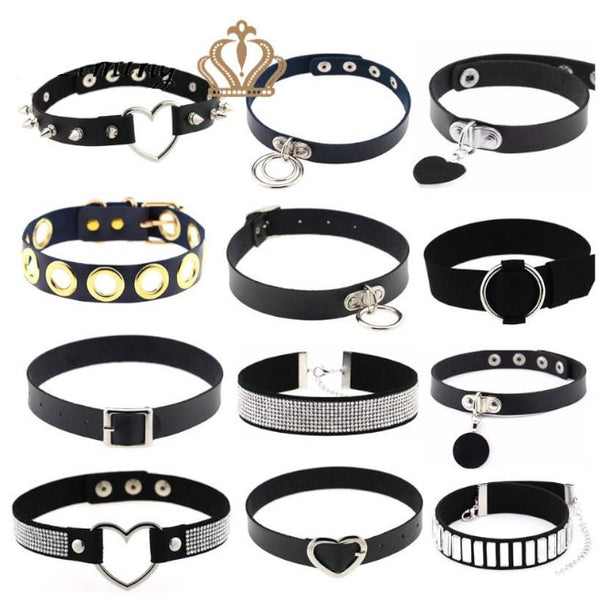 Black Collar Choker Slave Submissive  Kink Fetish Restraint Collars & Leashes