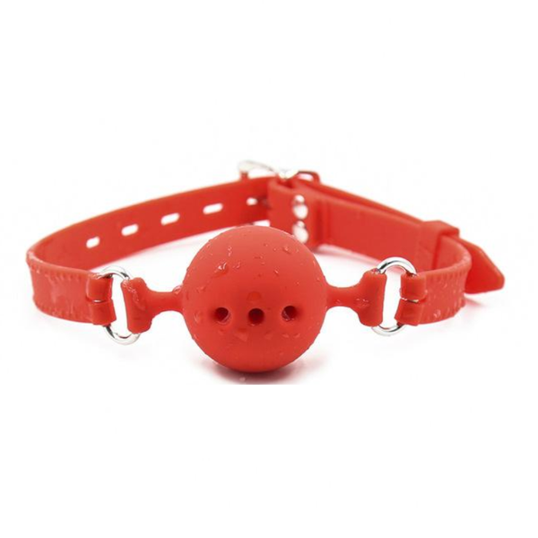 3.5Cm Black Pink Red Breathable Silicone Ball Gag   Restraints Gags