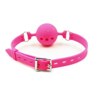 3.5Cm Black Pink Red Breathable Silicone Ball Gag   Restraints Gags
