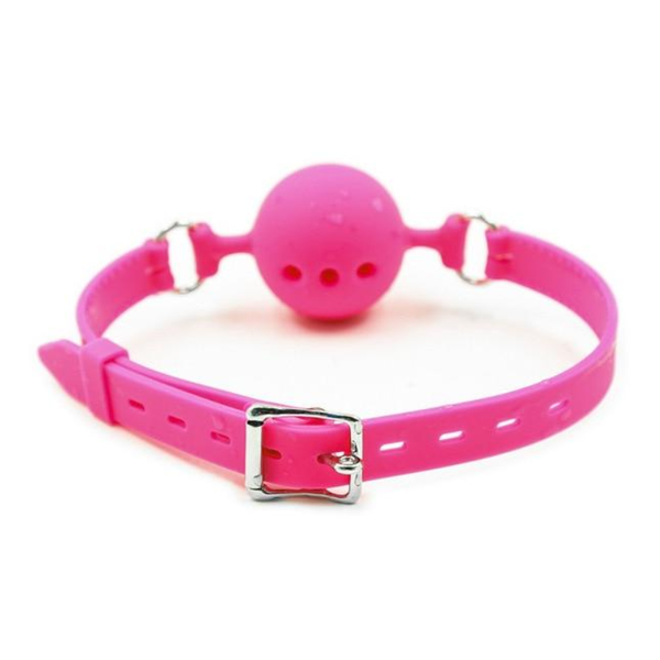 3.5Cm Black Pink Red Breathable Silicone Ball Gag   Restraints Gags