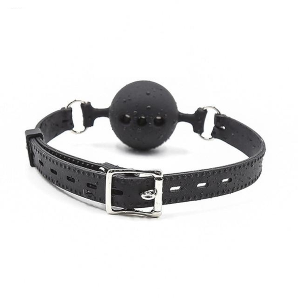 3.5Cm Black Pink Red Breathable Silicone Ball Gag   Restraints Gags