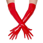 Black Red Pink Latex Long Gloves Fetish Clothing Bdsm Kink Dominatrix Mistress