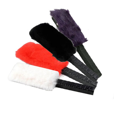 Black / Red White Purple Fur Paddle  Impact Play Spanking Fetish Kink Paddles