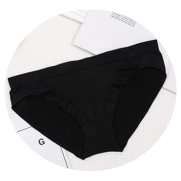 S Black 3 Pack Seamless Stretch Bikini Panties Soft & Breathable Women's Underwear