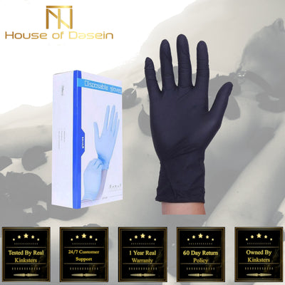 Disposable Latex Nitrile Spanking Gloves  Fetish Restraints Sensation Play