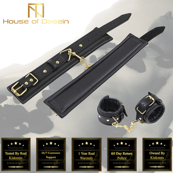 Soft Black Hand Ankle Cuffs  Restraints  Fetish Cuffs & Shackles