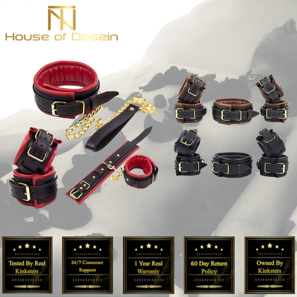 Soft Padded Collar Wrist Ankle Cuffs  Restraint Kit Restraint Kits & Sets