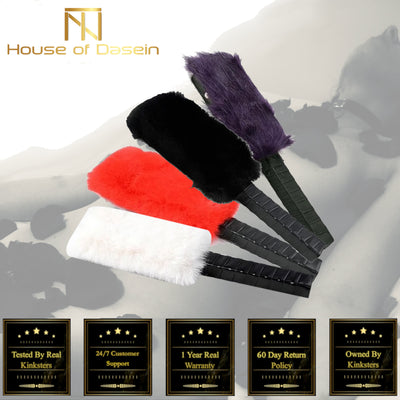 Black / Red White Purple Fur Paddle  Impact Play Spanking Fetish Kink Paddles