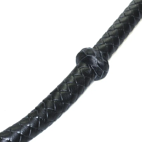 Braided Leather Bullwhip Fetish Spanking Impact Play Riding Whip  Whips