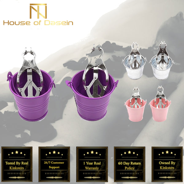 Bucket Weight Nipple Clamps Genital Torture Breast Play  Nipple & Clitoral Toys