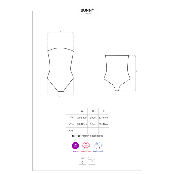 Bunny Mask Costume 5 Pc Women's Costumes