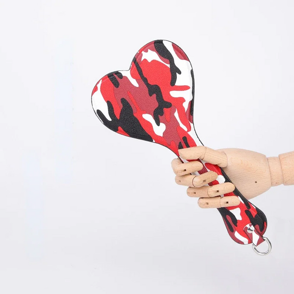 Camouflage Red Spanking Paddle   Restraints Impact Toys Paddles