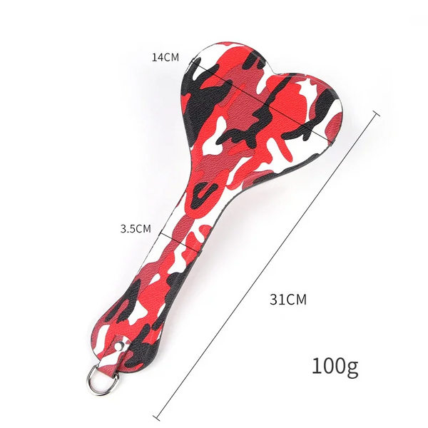 Camouflage Red Spanking Paddle   Restraints Impact Toys Paddles