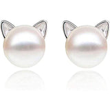 Veile Studios Cat Silk Pearl Anna Sterling Silver Cultured Earrings