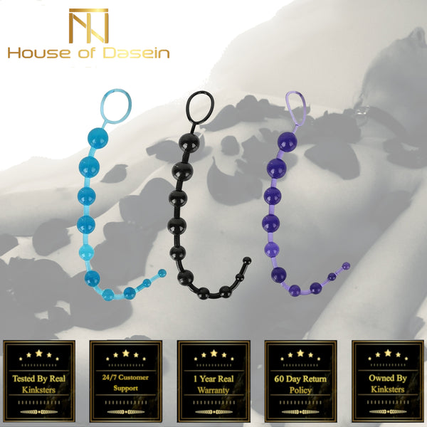 Flexible 31Cm Colourful Anal Beads String Butt Plug Anal Balls & Beads