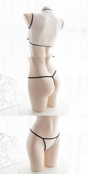 Cheongsam See Through Lingerie Set For Women Bras & Bra Sets