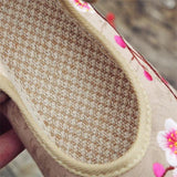 Cherry Blossom Embroidered Women Shoes Flats