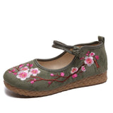 Cherry Blossom Embroidered Women Shoes Flats
