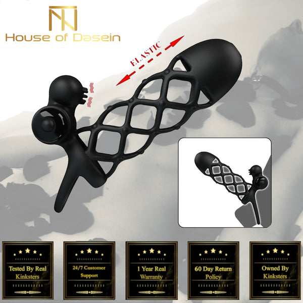 Cage 10 Speeds Clitoris  Elastic Net Sleeve  Ring Clitoral s