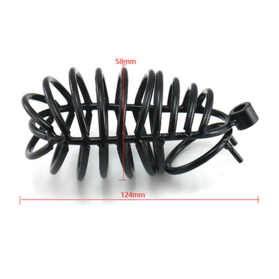 40 / 45 50Mm Lockable Black  Ring Stainless Steel Chastity Device Cage Chastity Toys